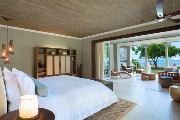 JW Marriott Mauritius Resort rom med utgang til hage og strand